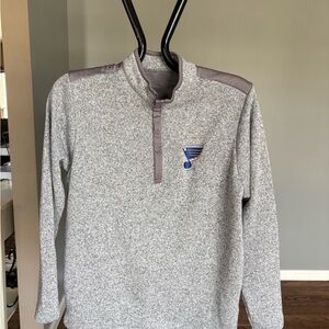 Men’s Antigua Heather Gray Quarter-Zip Pullover